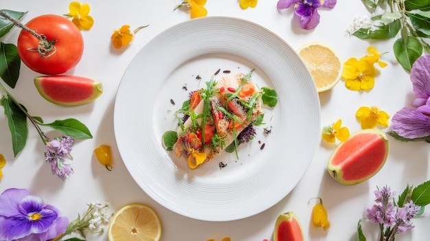 Zestaw smakowitych potraw